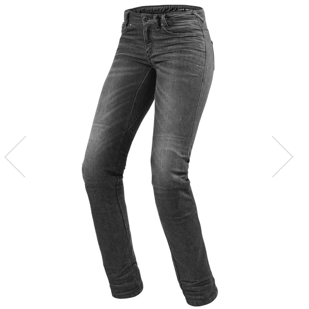 Revit! Women’s Madison 2 RF Motorcycle Jeans Dark Grey Waist 24 Inseam 30 NWOT